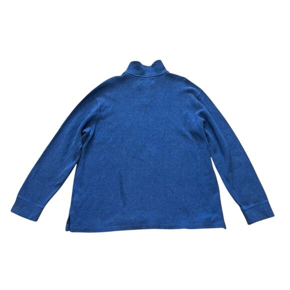 Polo Ralph Lauren Pullover Men XL Blue 1/4 Zip Mock Neck Preppy Classic Comfort - Picture 3 of 4